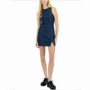 Tinseltown Sleeveless Denim Bodycon Mini Dress